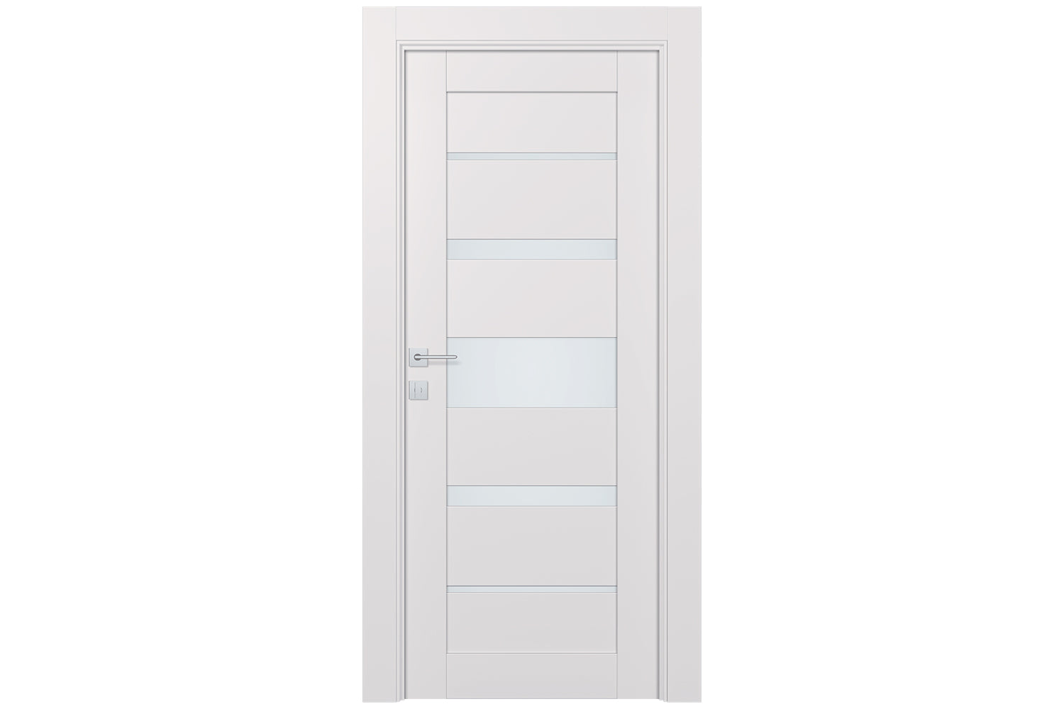 Belldinni Avon 07 03 Vetro Snow White Modern Interior Door - Single Door