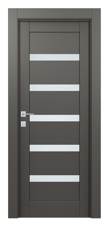 Belldinni Avon 07 04 Vetro Gray Matte Modern Interior Door