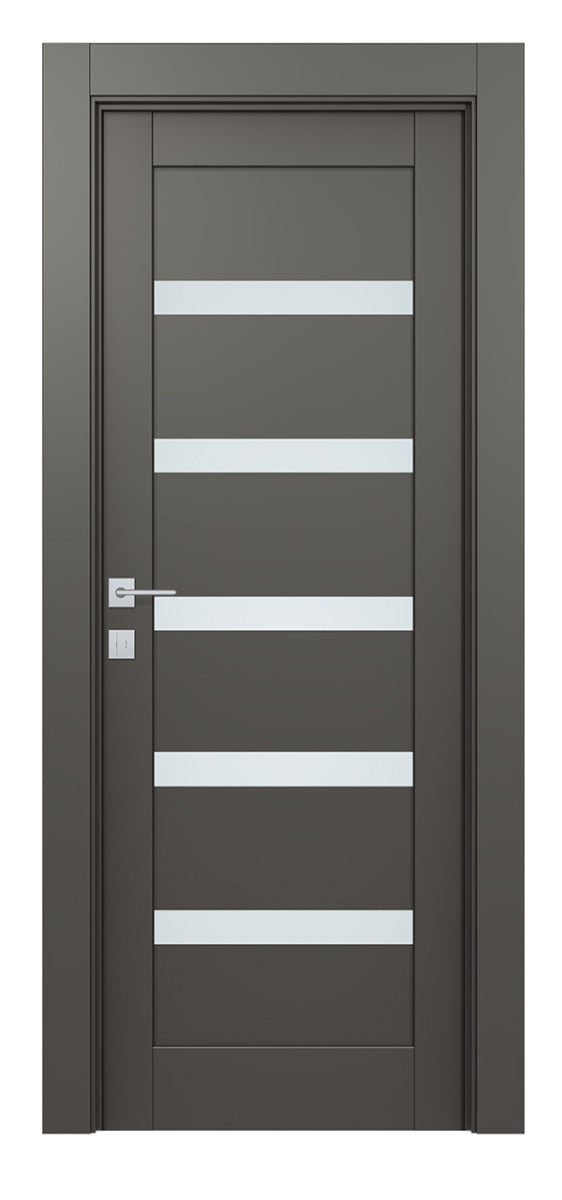 Belldinni Avon 07 04 Vetro Gray Matte Modern Interior Door