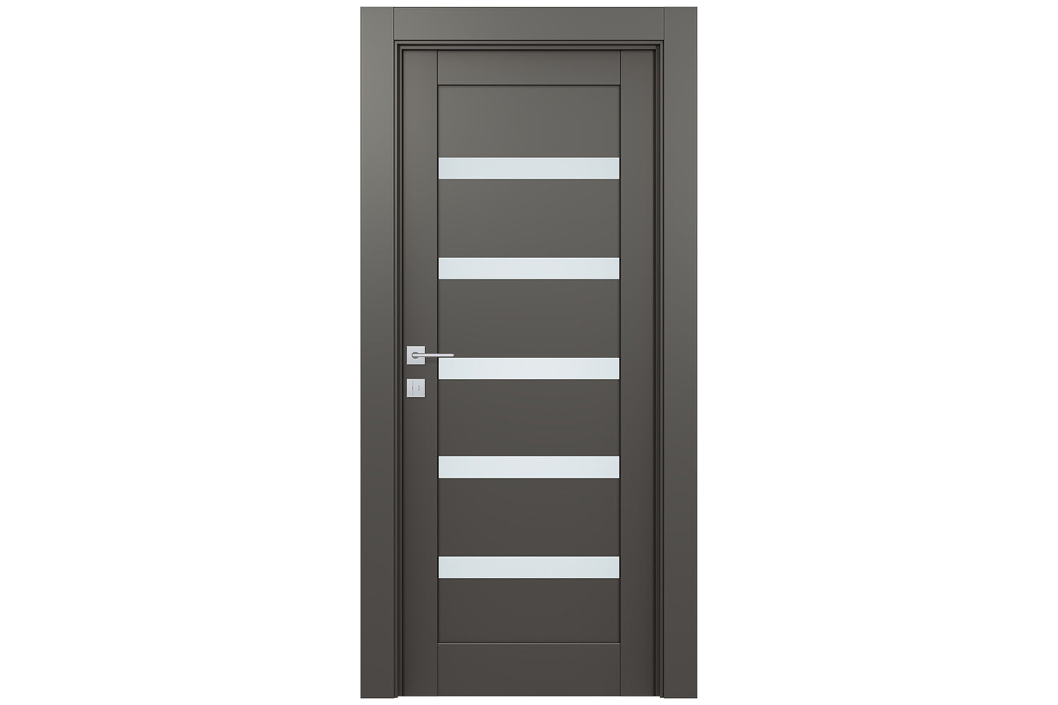 Belldinni Avon 07 04 Vetro Gray Matte Modern Interior Door - Single Door