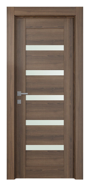 Belldinni Avon 07 04 Vetro Pecan Nutwood Modern Interior Door