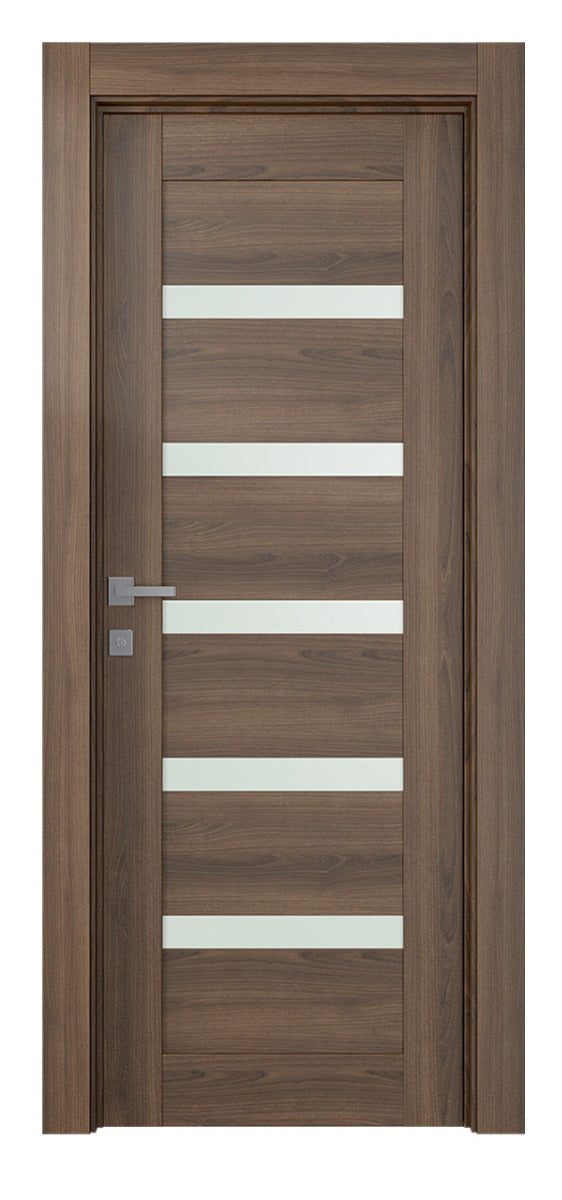 Belldinni Avon 07 04 Vetro Pecan Nutwood Modern Interior Door