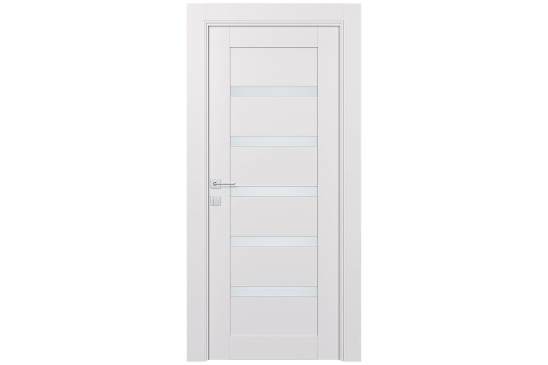 Belldinni Avon 07 04 Vetro Snow White Modern Interior Door - Single Door