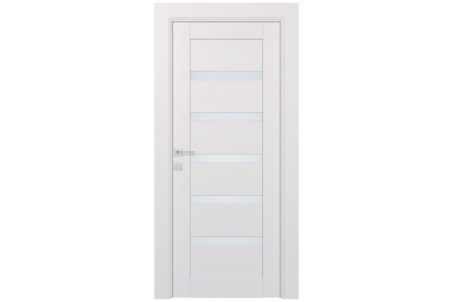 Belldinni Avon 07 04 Vetro Snow White Modern Interior Door - Single Door