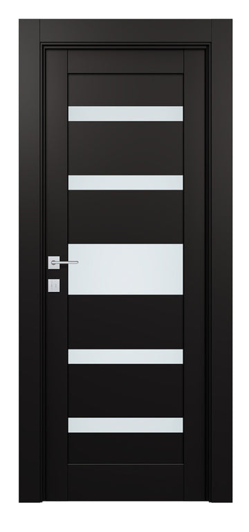 Belldinni Avon 07 05 Vetro Black Matte Modern Interior Door