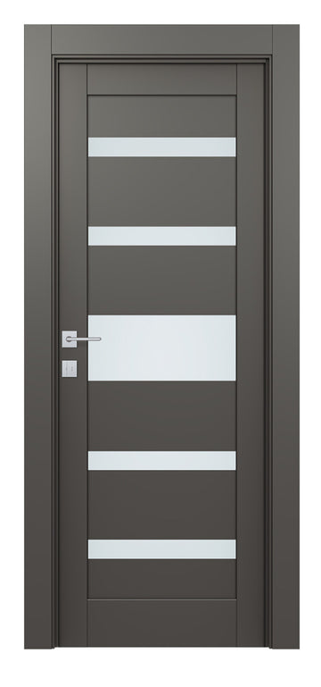 Belldinni Avon 07 05 Vetro Gray Matte Modern Interior Door