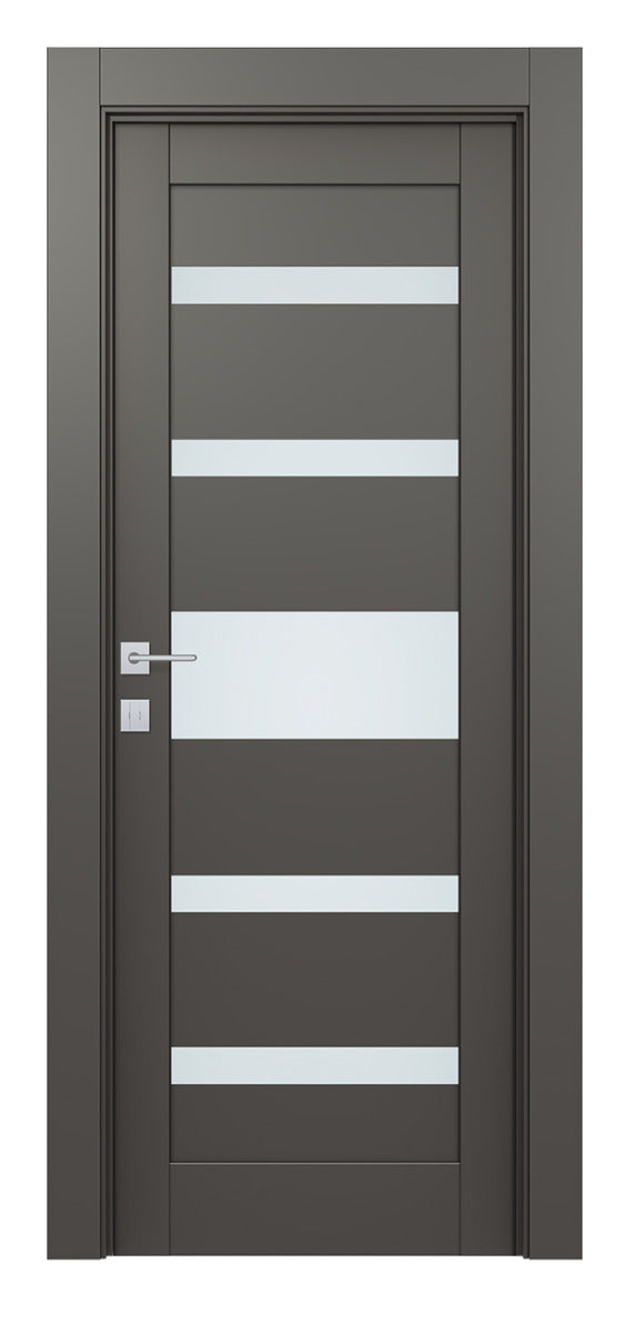 Belldinni Avon 07 05 Vetro Gray Matte Modern Interior Door