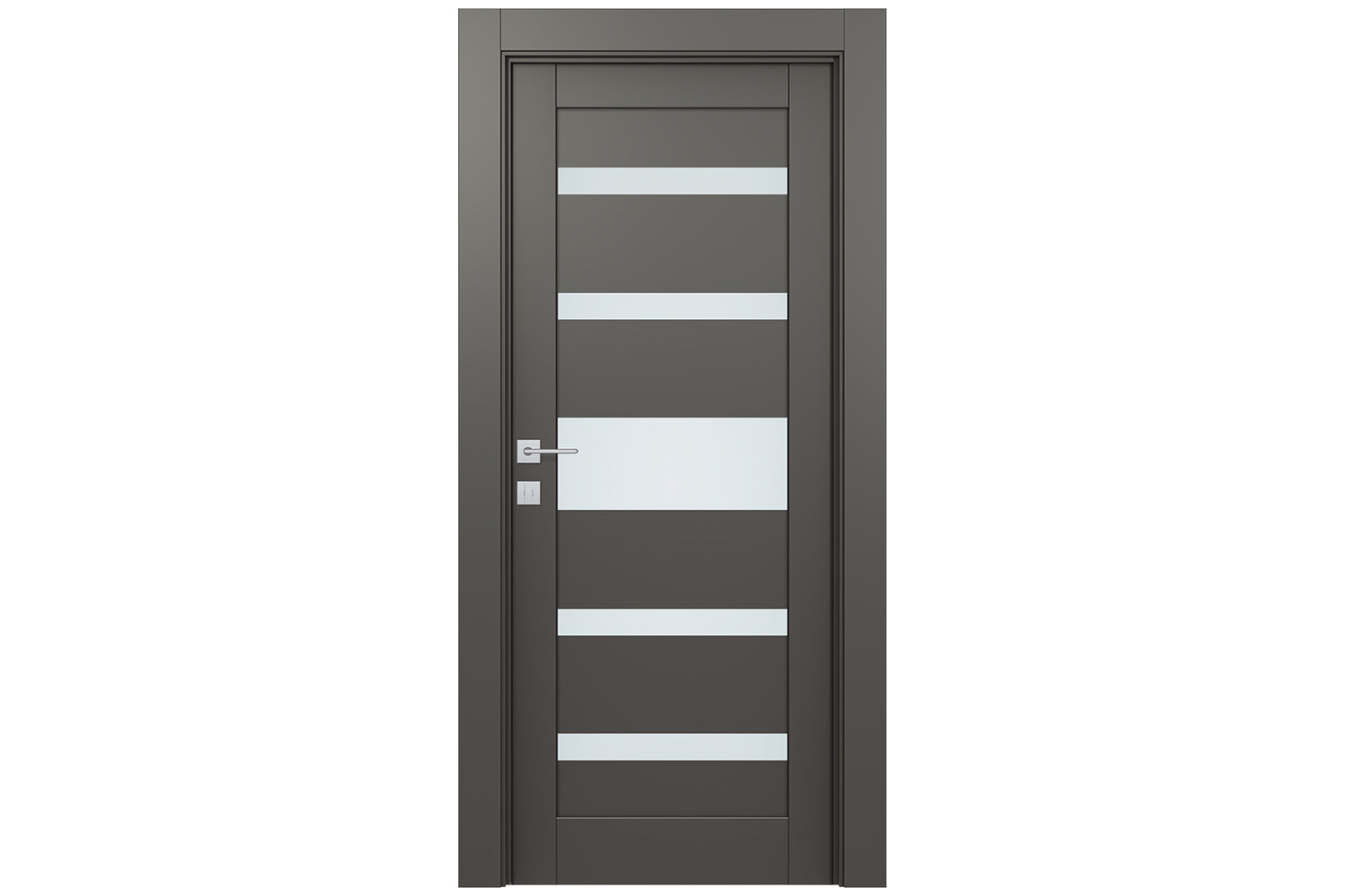 Belldinni Avon 07 05 Vetro Gray Matte Modern Interior Door - Single Door