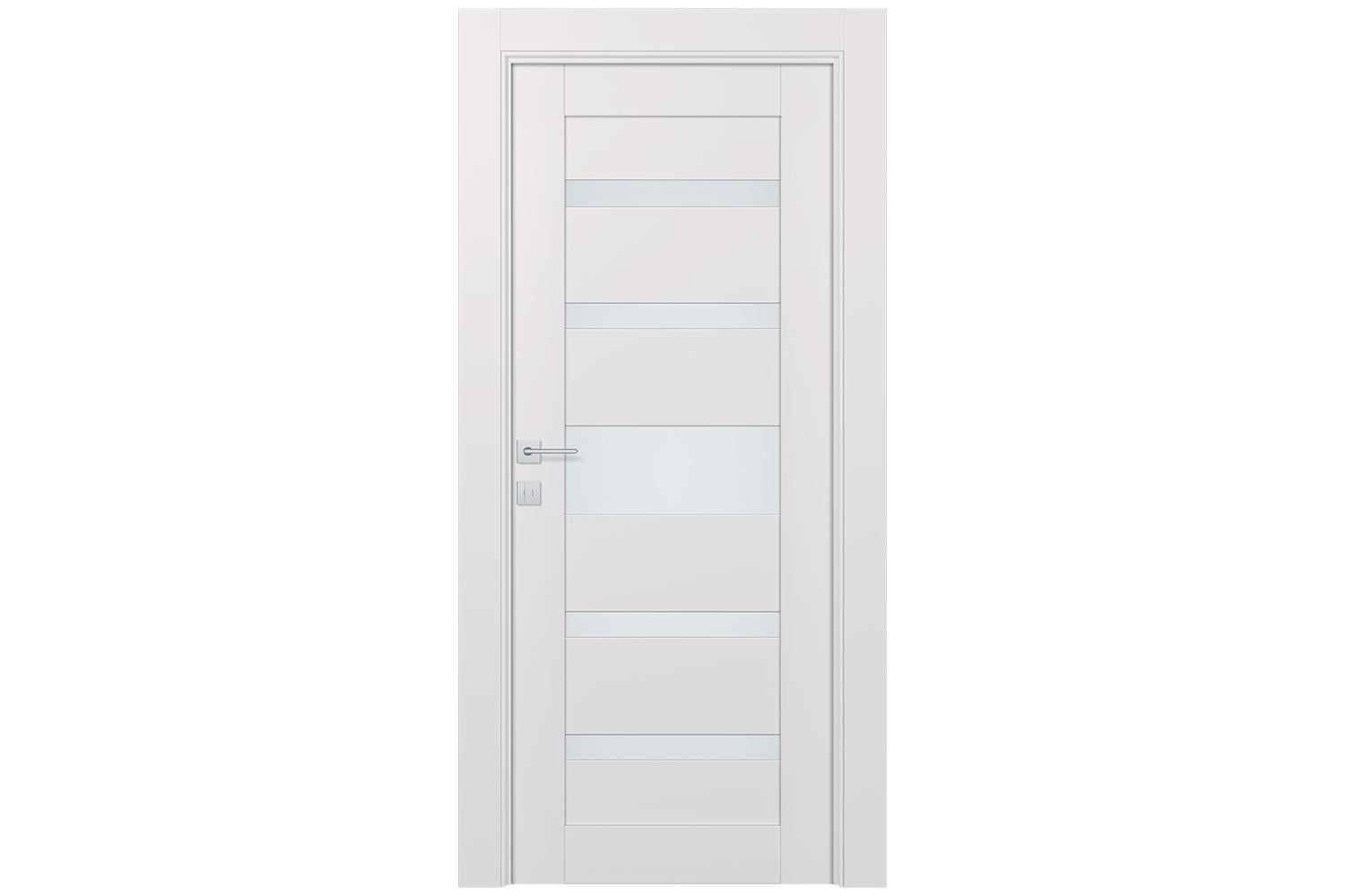 Belldinni Avon 07 05 Vetro Snow White Modern Interior Door - Single Door