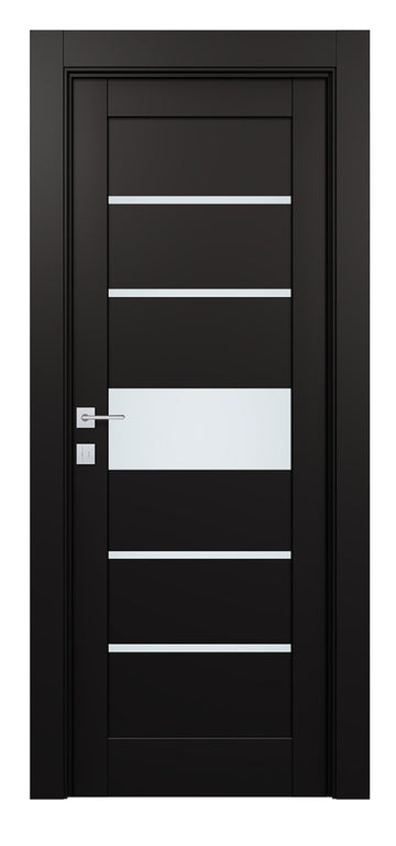 Belldinni Avon 07 06 Vetro Black Matte Modern Interior Door