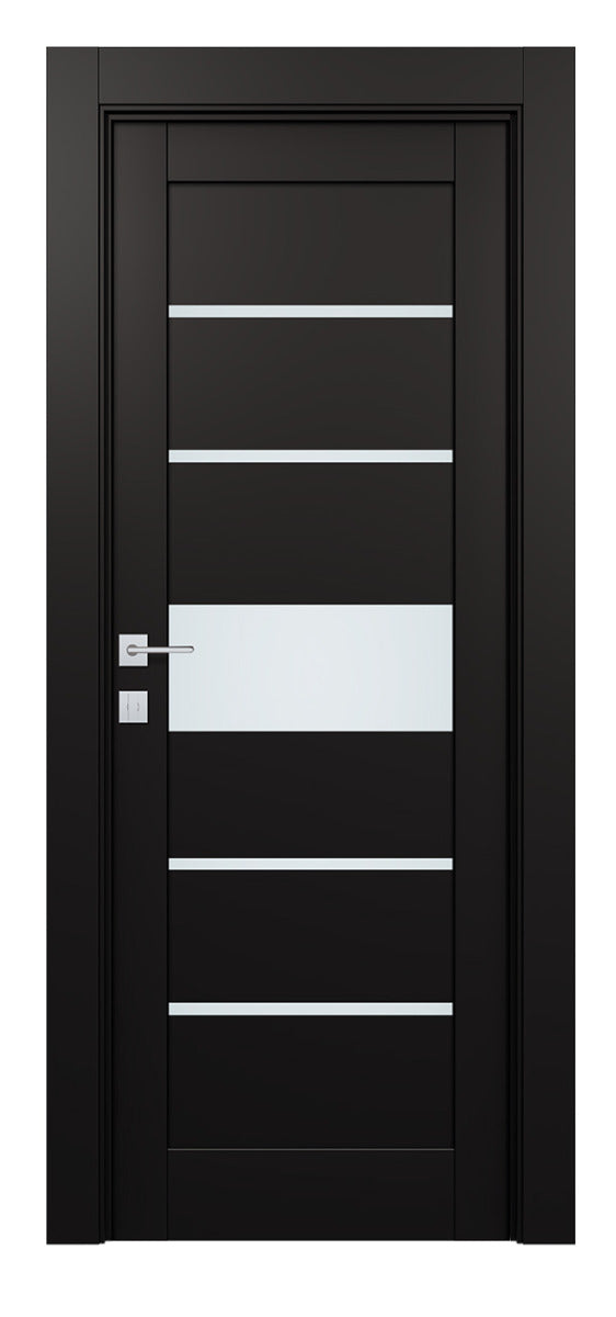 Belldinni Avon 07 06 Vetro Black Matte Modern Interior Door