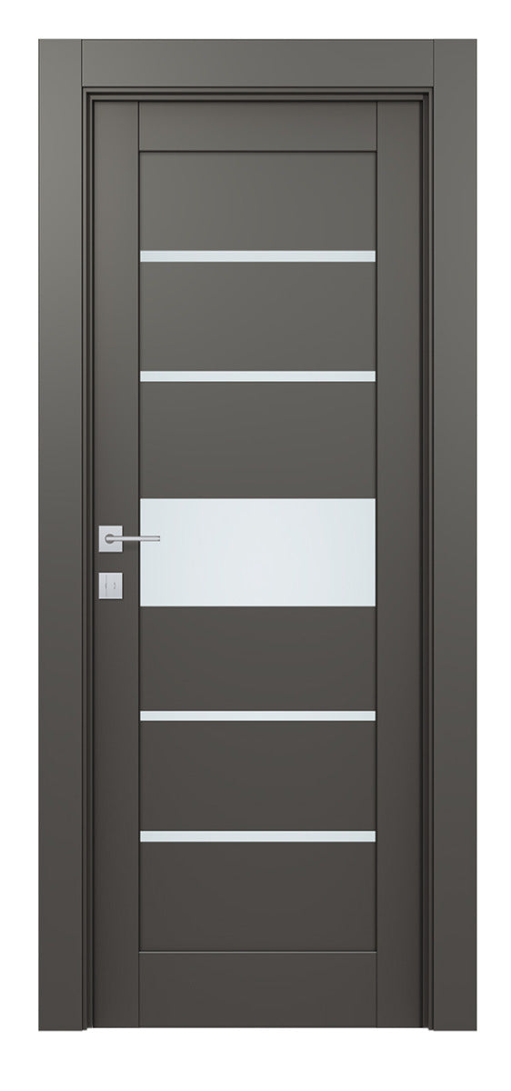 Belldinni Avon 07 06 Vetro Gray Matte Modern Interior Door