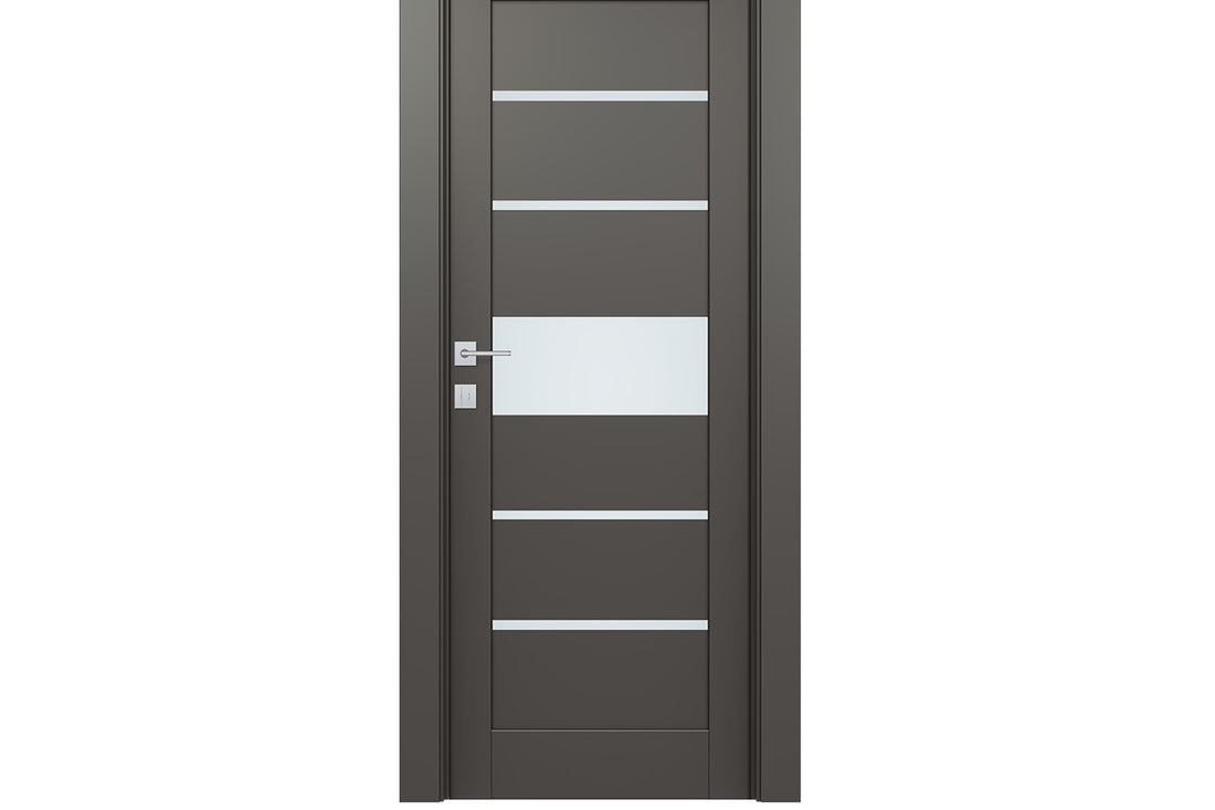 Belldinni Avon 07 06 Vetro Gray Matte Modern Interior Door - Single Door