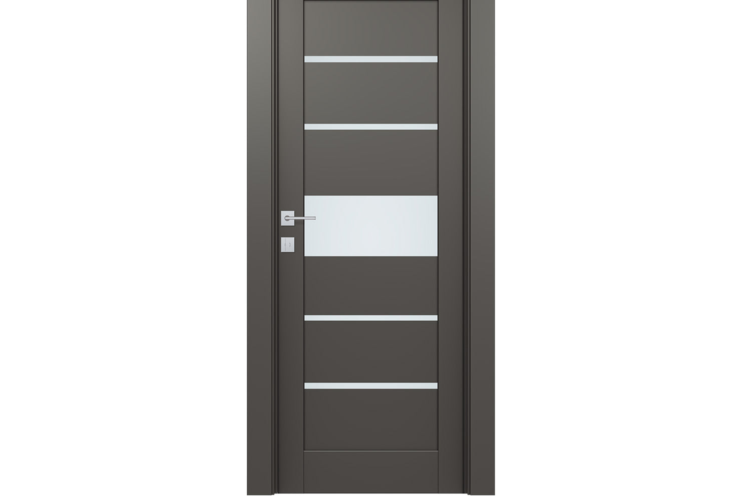 Belldinni Avon 07 06 Vetro Gray Matte Modern Interior Door - Single Door