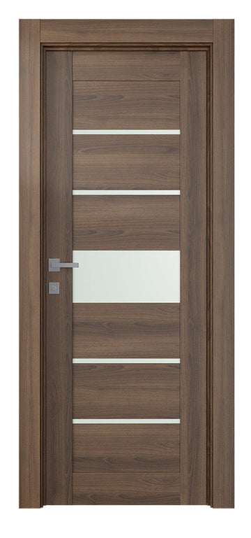 Belldinni Avon 07 06 Vetro Pecan Nutwood Modern Interior Door