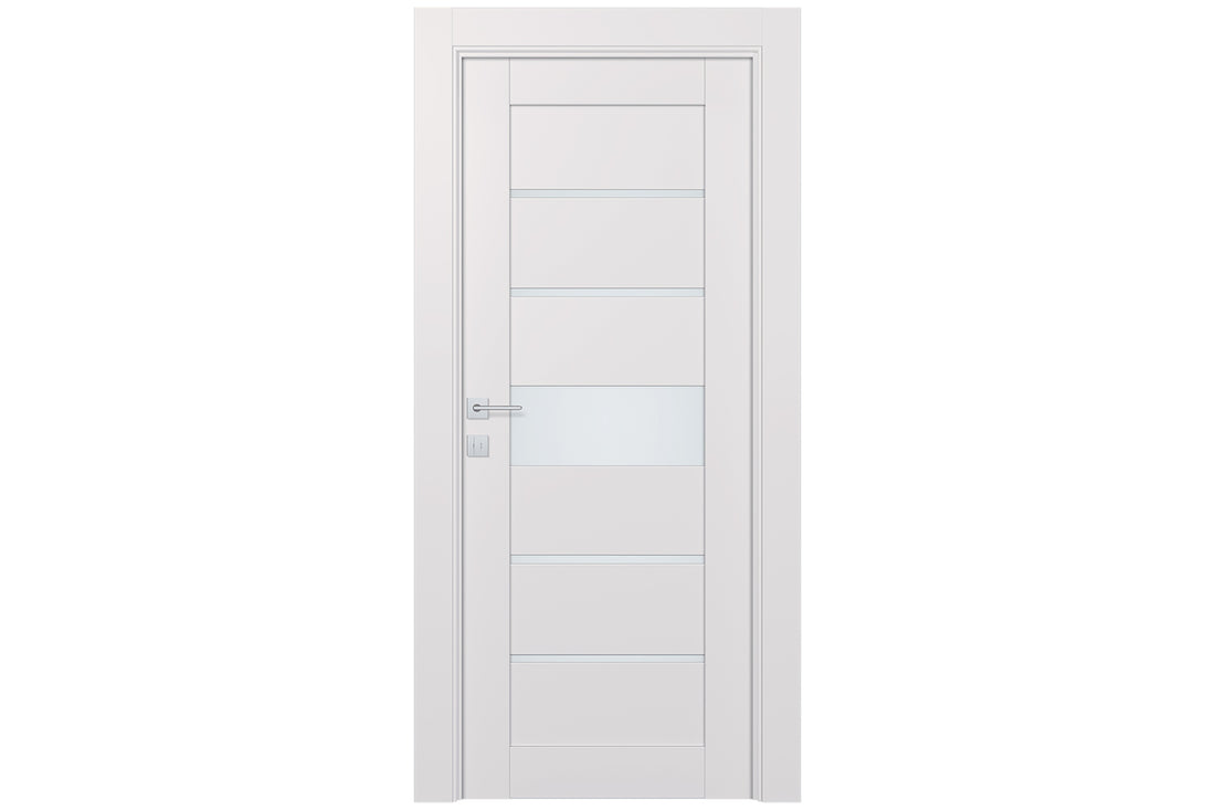 Belldinni Avon 07 06 Vetro Snow White Modern Interior Door - Single Door
