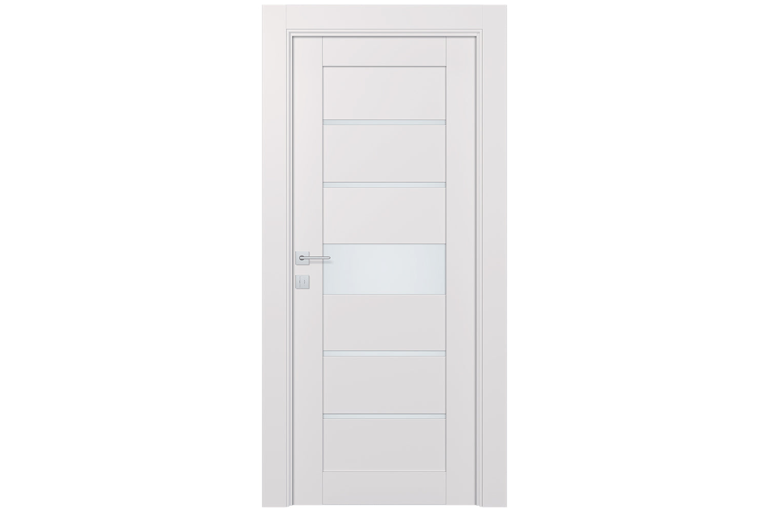 Belldinni Avon 07 06 Vetro Snow White Modern Interior Door - Single Door