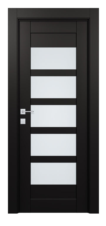 Belldinni Avon 07 07 Vetro Black Matte Modern Interior Door