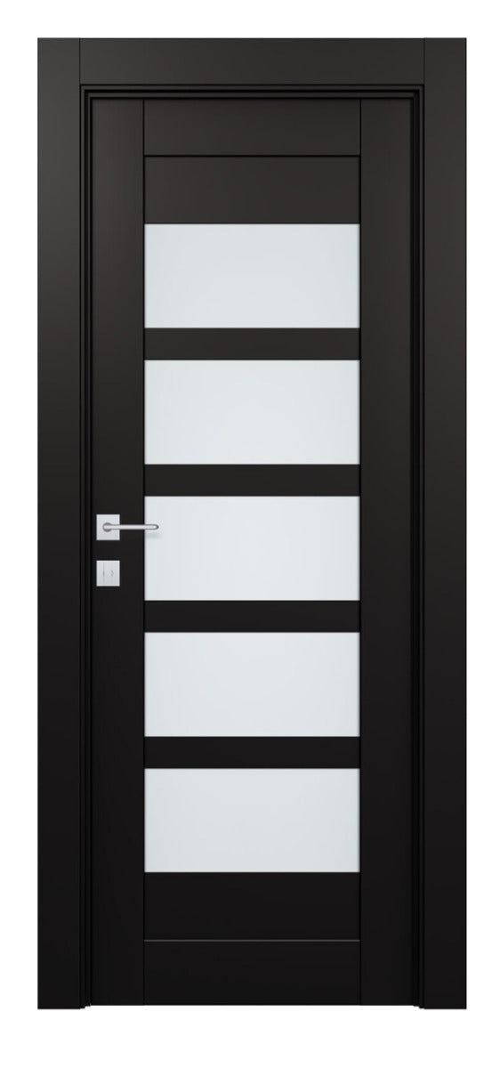 Belldinni Avon 07 07 Vetro Black Matte Modern Interior Door