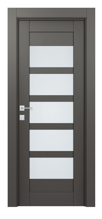 Belldinni Avon 07 07 Vetro Gray Matte Modern Interior Door