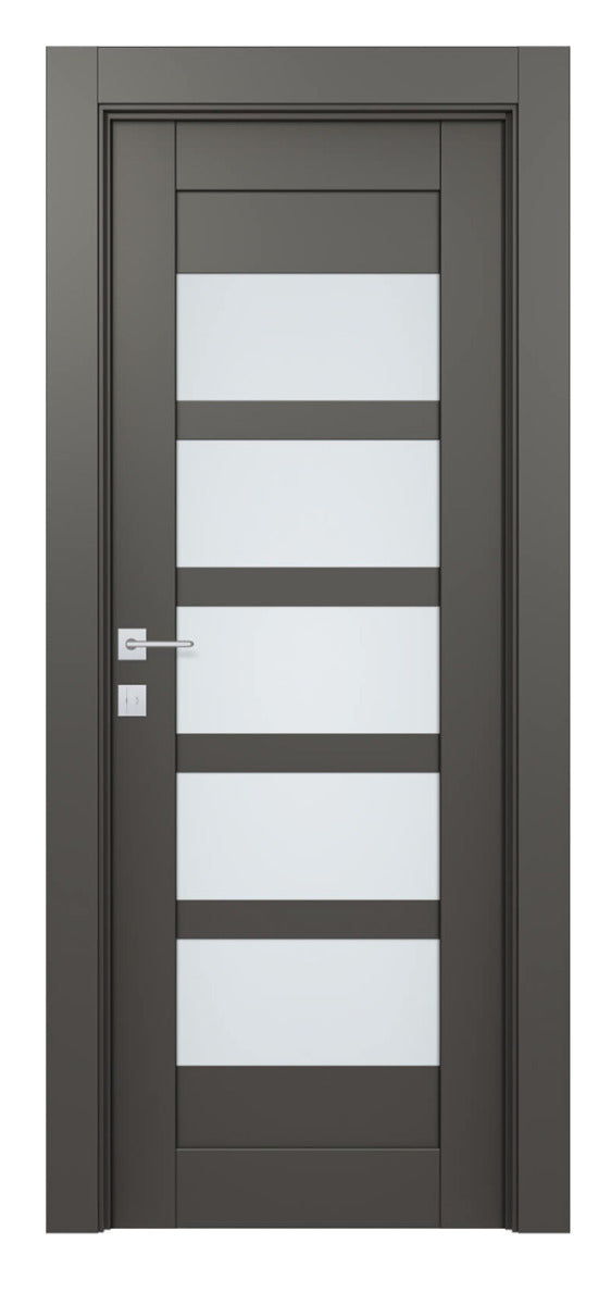Belldinni Avon 07 07 Vetro Gray Matte Modern Interior Door
