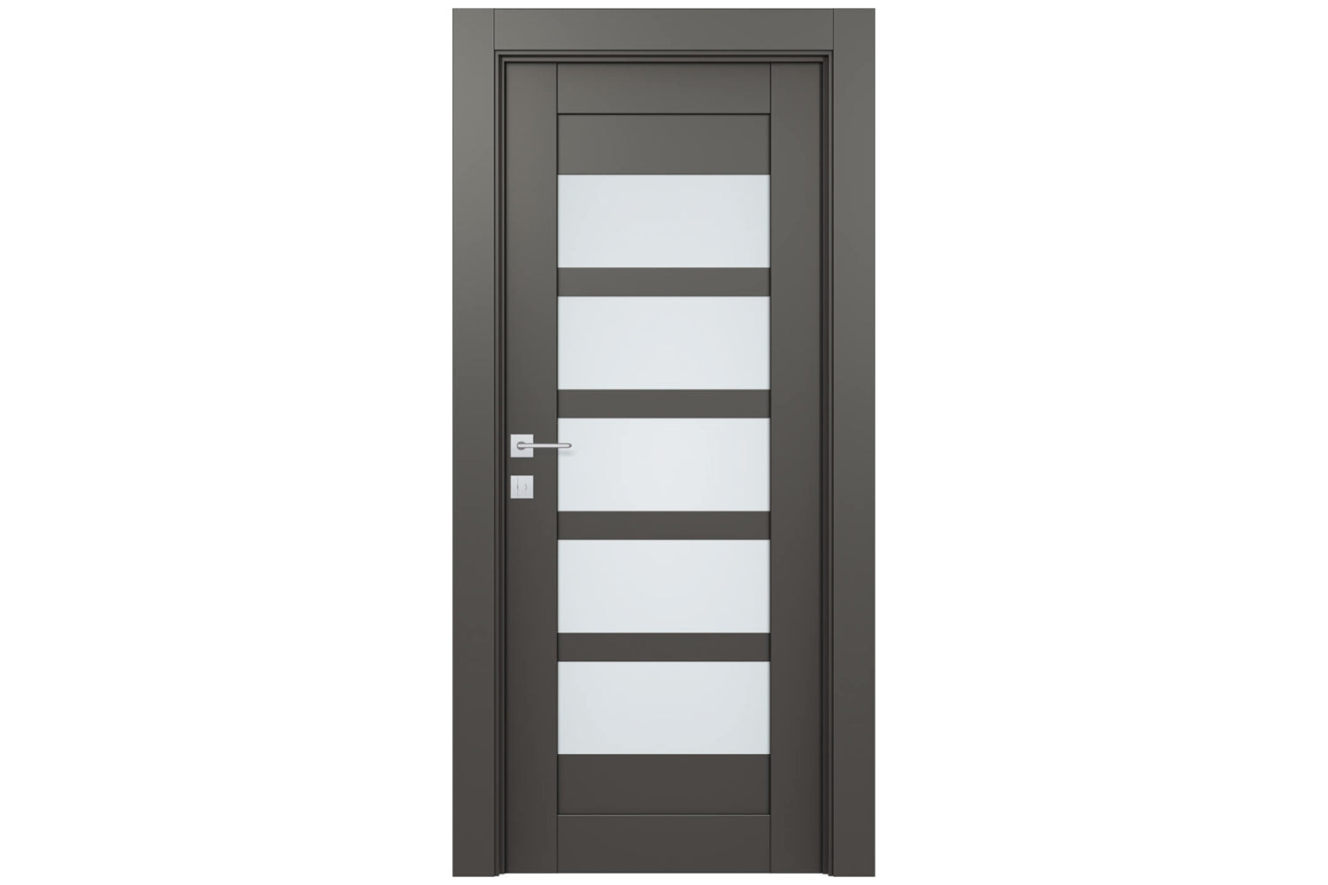 Belldinni Avon 07 07 Vetro Gray Matte Modern Interior Door - Single Door