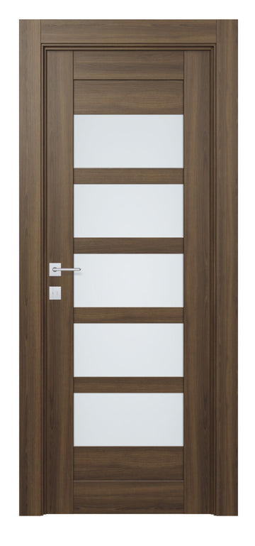 Belldinni Avon 07 07 Vetro Pecan Nutwood Modern Interior Door