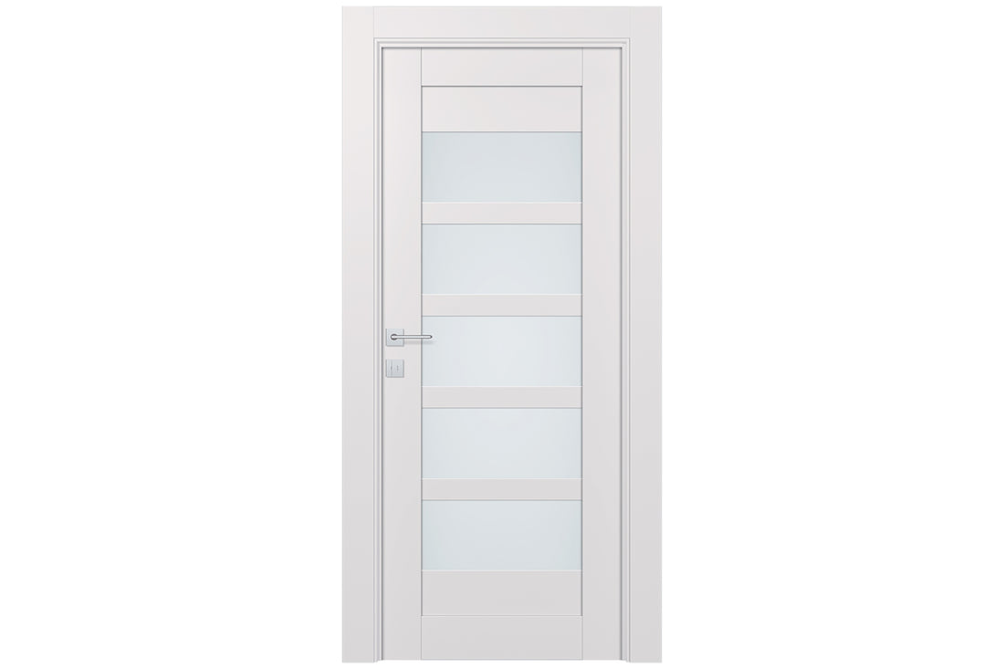 Belldinni Avon 07 07 Vetro Snow White Modern Interior Door - Single Door
