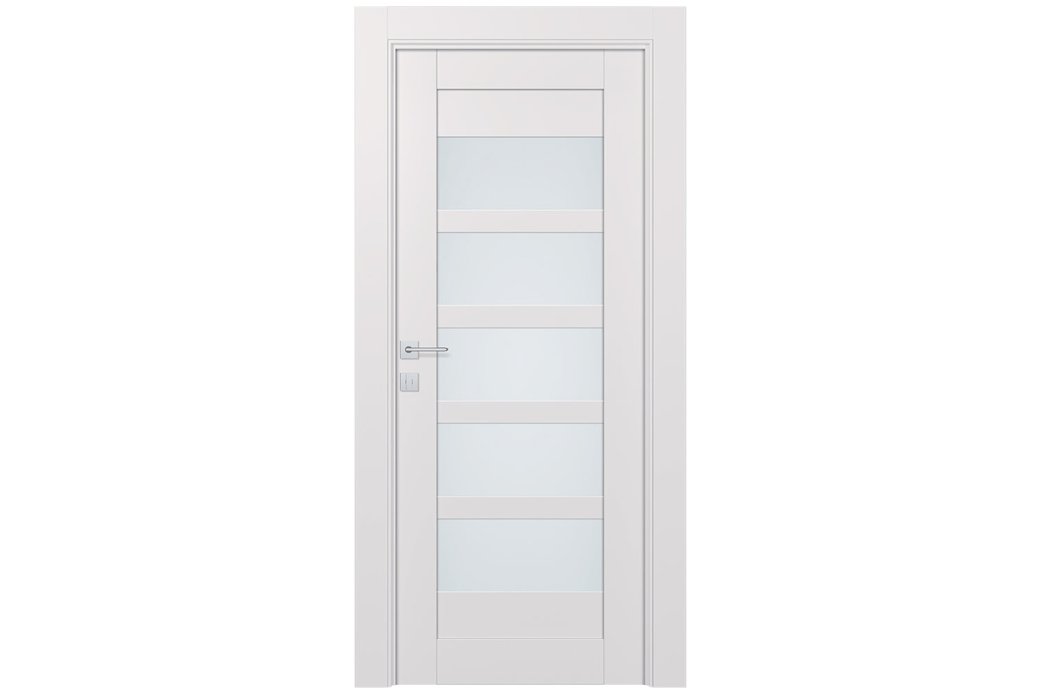 Belldinni Avon 07 07 Vetro Snow White Modern Interior Door - Single Door