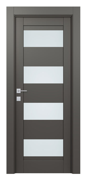 Belldinni Avon 07 08 Vetro Gray Matte Modern Interior Door