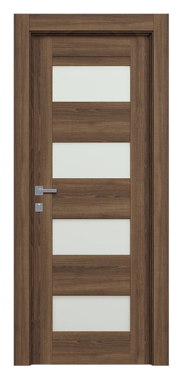 Belldinni Avon 07 08 Vetro Pecan Nutwood Modern Interior Door
