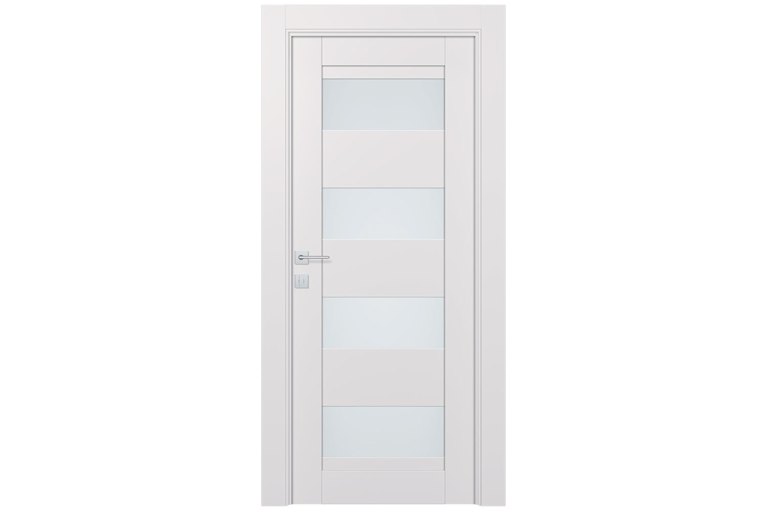 Belldinni Avon 07 08 Vetro Snow White Modern Interior Door - Single Door