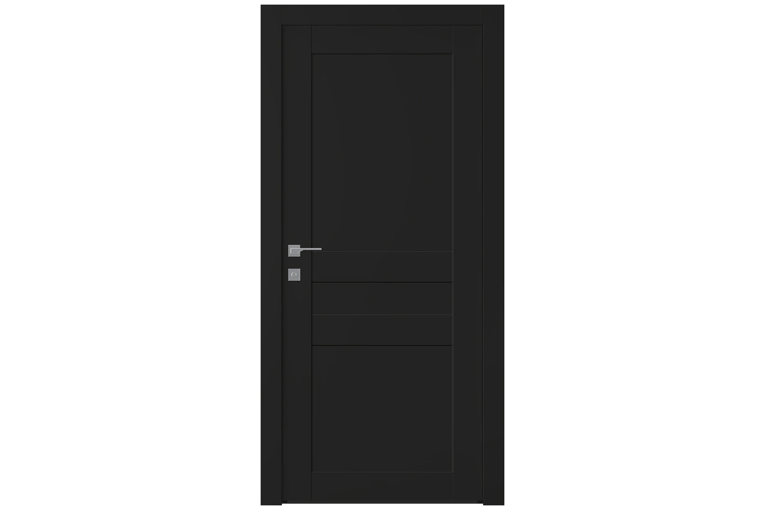 Belldinni Avon 07 2R Black Matte Modern Interior Door - Single Door