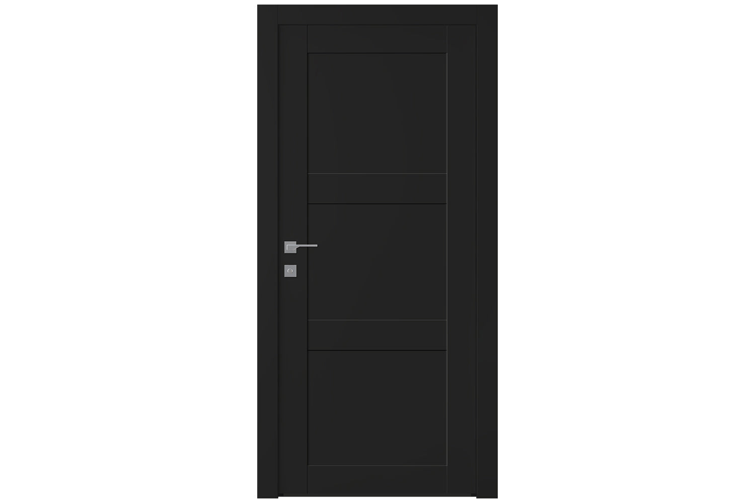 Belldinni Avon 07 2RN Black Matte Modern Interior Door - Single Door
