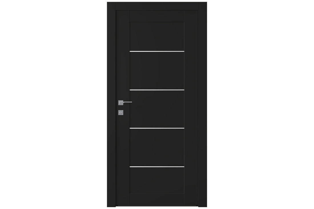 Belldinni Avon 07 4H Black Matte Modern Interior Door - Single Door