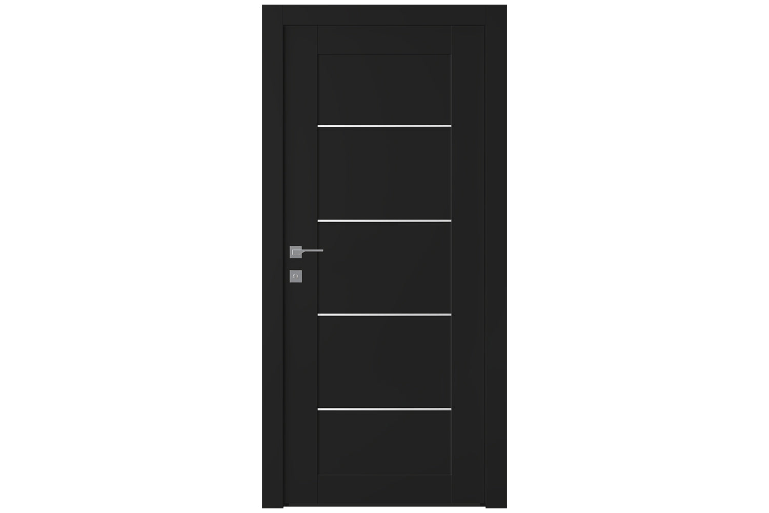 Belldinni Avon 07 4H Black Matte Modern Interior Door - Single Door