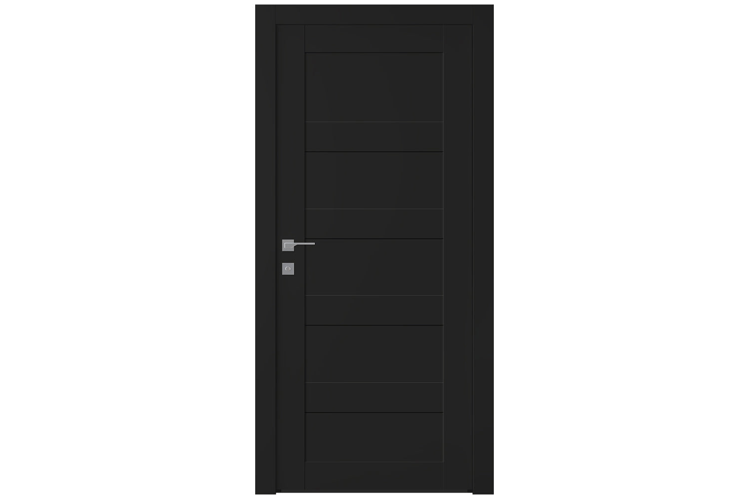 Belldinni Avon 07 4R Black Matte Modern Interior Door - Single Door