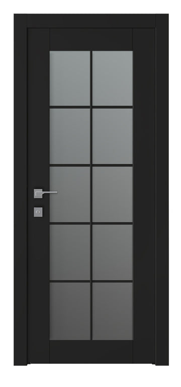 Belldinni Avon 10 Lite Vetro Black Matte Modern Interior Door