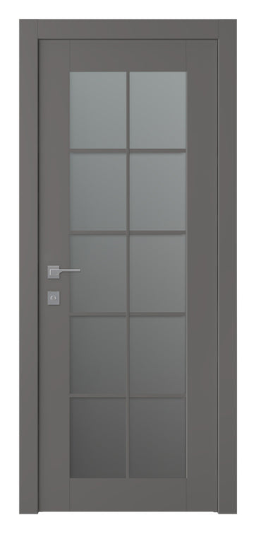Belldinni Avon 10 Lite Vetro Gray Matte Modern Interior Door