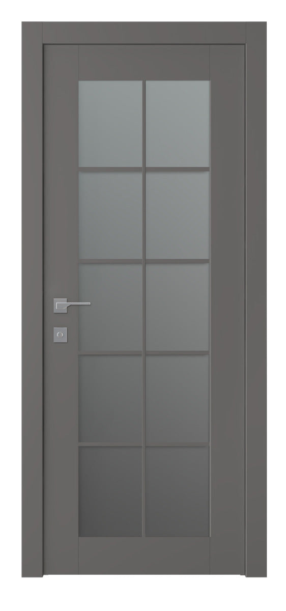 Belldinni Avon 10 Lite Vetro Gray Matte Modern Interior Door