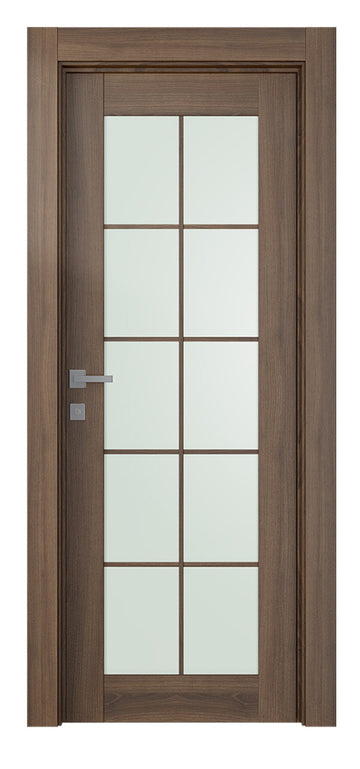 Belldinni Avon 10 Lite Vetro Pecan Nutwood Modern Interior Door