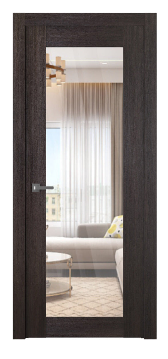 Belldinni Avon 207 Clear Vetro Veralinga Oak Modern Interior Door