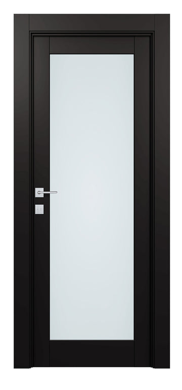 Belldinni Avon 207 Vetro Black Matte Modern Interior Door