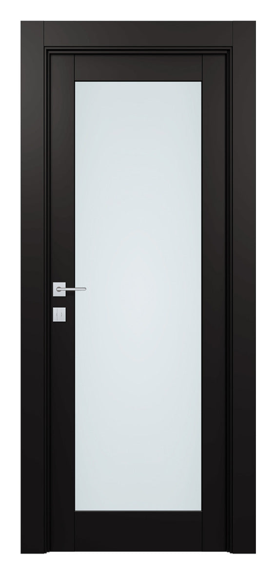 Belldinni Avon 207 Vetro Black Matte Modern Interior Door