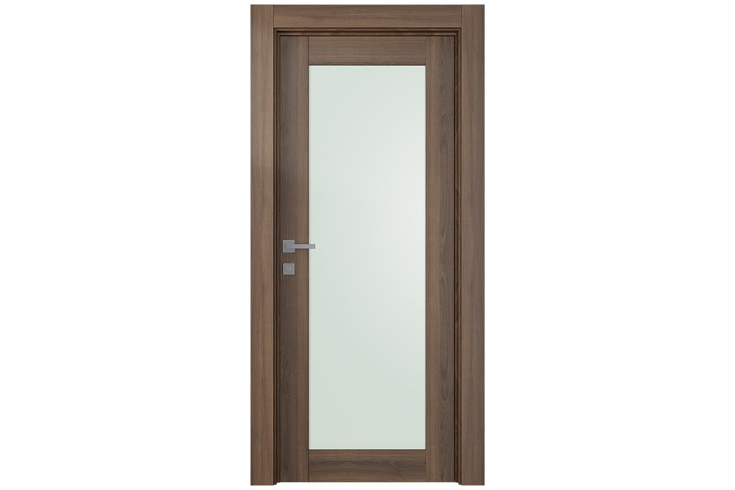 Belldinni Avon 207 Vetro Pecan Nutwood Modern Interior Door - Single Door