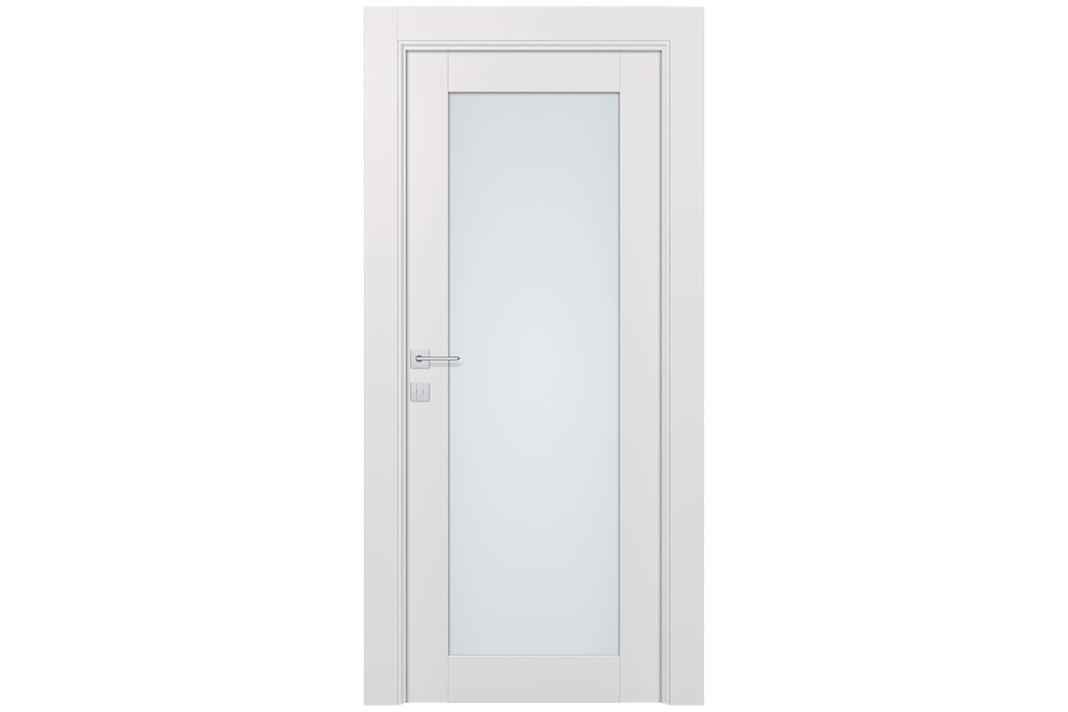 Belldinni Avon 207 Vetro Snow White Laminated Modern Interior Door - Single Door
