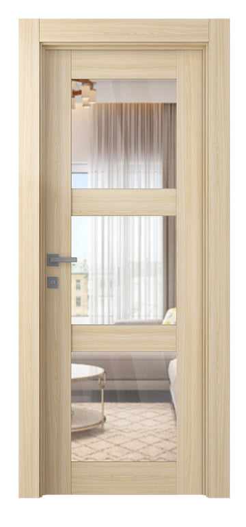 Belldinni Avon 3 Lite Clear Vetro Loire Ash Modern Interior Door