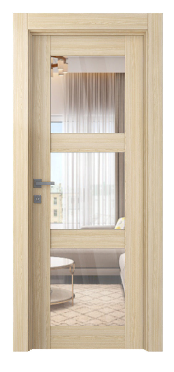 Belldinni Avon 3 Lite Clear Vetro Loire Ash Modern Interior Door