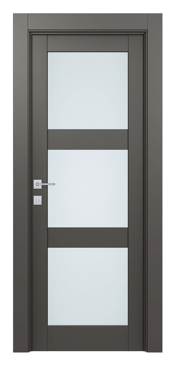 Belldinni Avon 3 Lite Vetro Gray Matte Modern Interior Door