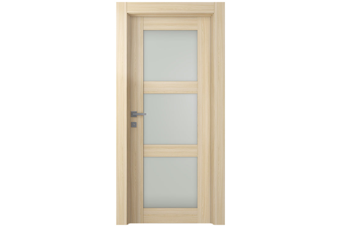 Belldinni Avon 3 Lite Vetro Loire Ash Modern Interior Door - Single Door